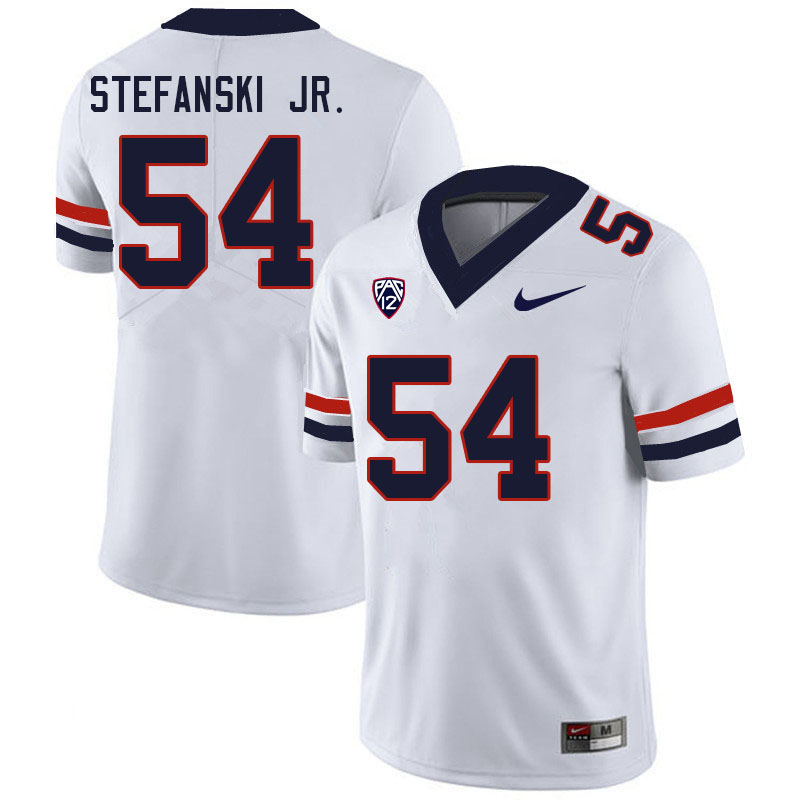 Men #54 Matthew Stefanski Jr. Arizona Wildcats College Football Jerseys Sale-White - Click Image to Close
